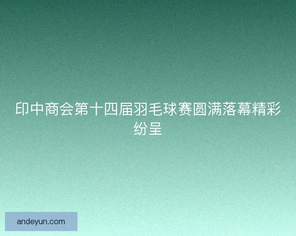印中商会第十四届羽毛球赛圆满落幕精彩纷呈 印中商会第十四届羽毛球赛圆满落幕精彩纷呈